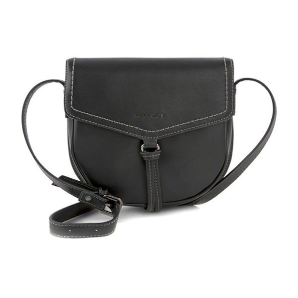 Axelväska med band - TOM TAILOR - Lotta Flap Bag M - Svart - 100% polyuretan - 21x20x7 cm svart