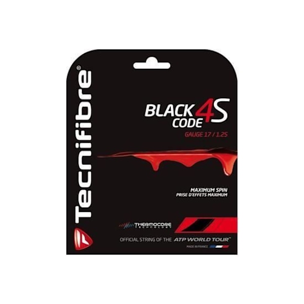 Cordage à lunité Longévité Tecnifibre Black Code 4s 1.25