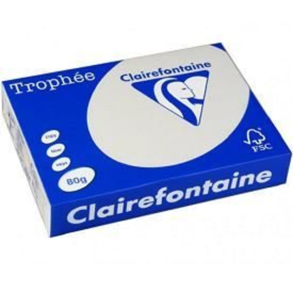 Trophy färgpapper A4 80g - CLAIREFONTAINE - Pärlgrå Pärlgrå