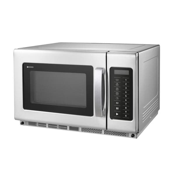 Programmerbar mikrovågsugn 1800W 34L - Hendi Grå