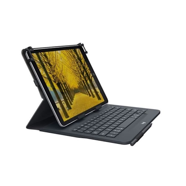 LOGITECH Universal Folio-tangentbord och fodral - Trådlös - Bluetooth 3.0 - AZERTY - Svart