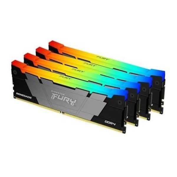 32GB DDR4 3600 DIMM Kit4 FURY Ren RGB RAM-minne - KINGSTON - RGB-belysning - Uppgradering - Dual Channel