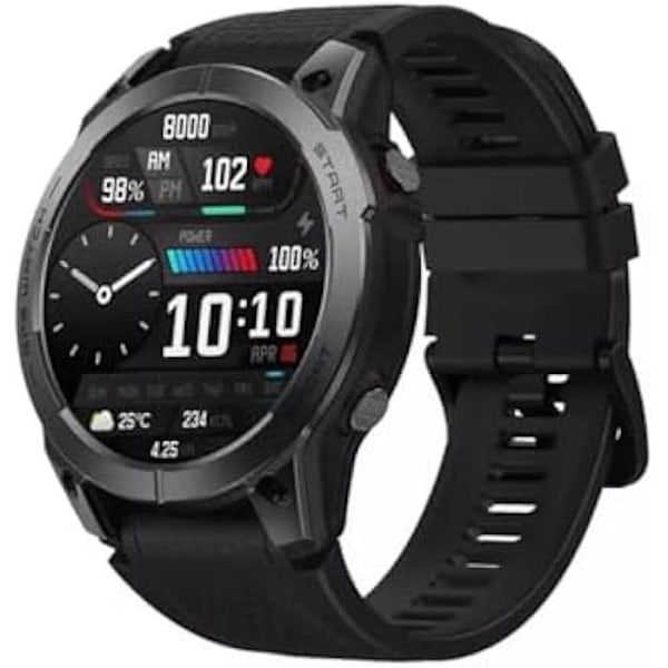 Smartwatch - Zeblaze - Stratos 3 - Svart - Hjärtslagspårning - GPS - 14 dagars batteritid