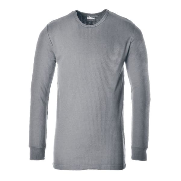 Portwest långärmad termisk t-shirt - grå Grå M