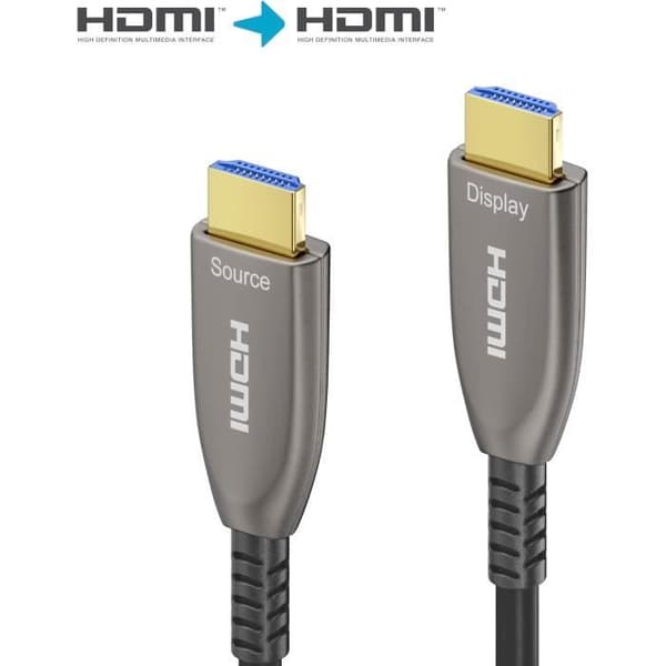 HDMI-kabel 8K - SONERO - 20m - Fiberoptik - Antracit - HDRDSC