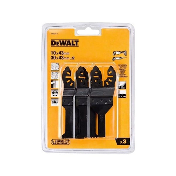 3 blad för Multicutter DEWALT - multimaterial - DT20713