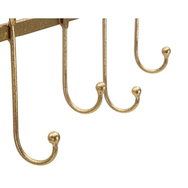Väggkrok Design 5 Krok "Löv" 49cm Guld guld-