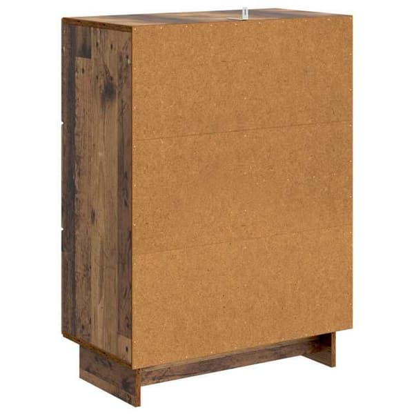 vidaXL Buffé i gammalt trä 66 x 34,5 x 90 cm Ingenjörsträ 893943