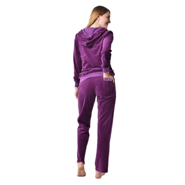 RAIKOU Women's Velvet Trainingsuit - Lilaröd - Långa ärmar Lila röd S