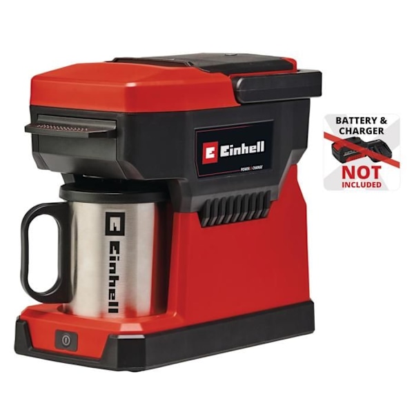 Cafékanna - Einhell - TE-CF 18 Li-Solo - Röd - 1 kopp - Filter