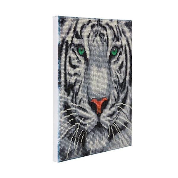 Tavla Broderi Diamant Kristalkonst 30x30cm Snöleopard Snöleopard