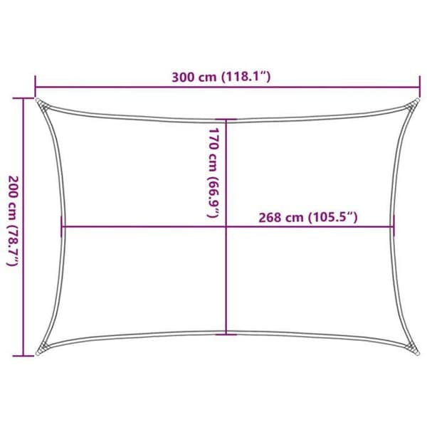 vidaXL Skuggväv sand 3x2 m 100 % polyester oxford 4000560