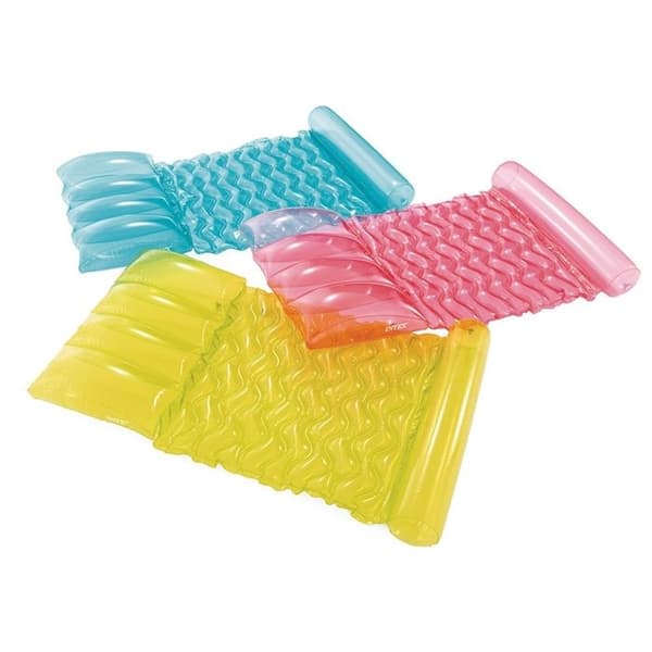 Intex Hamac - Blått uppblåsbart poolbädd Blå, transparent, syrlig