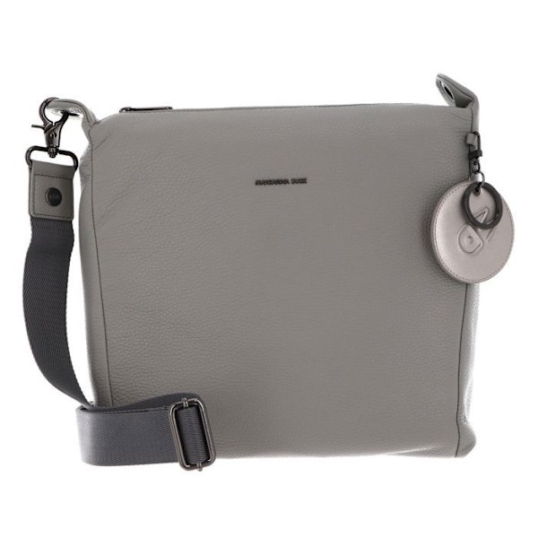 Axelväska med axelrem - MANDARINA DUCK - Mellow Leather Hobo - Kalvskinn - Grå - 32x30x11 cm grå