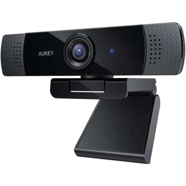 Aukey Webcam 1080p/30fps Full HD-inspelningsupplösning med stereomikrofon, för videochatt och inspelning