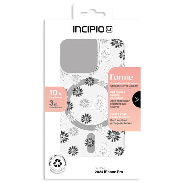 iPhone 16 Pro-fodral (Ditzy Floral Silver) Incipio Forme MagSafe Ditsy Blommig Silver