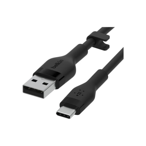 Belkin USB-A till USB-C silikonkabel - svart - 2 m