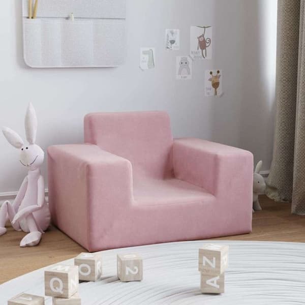 Barnsoffa Rosa Mjuk Plysch