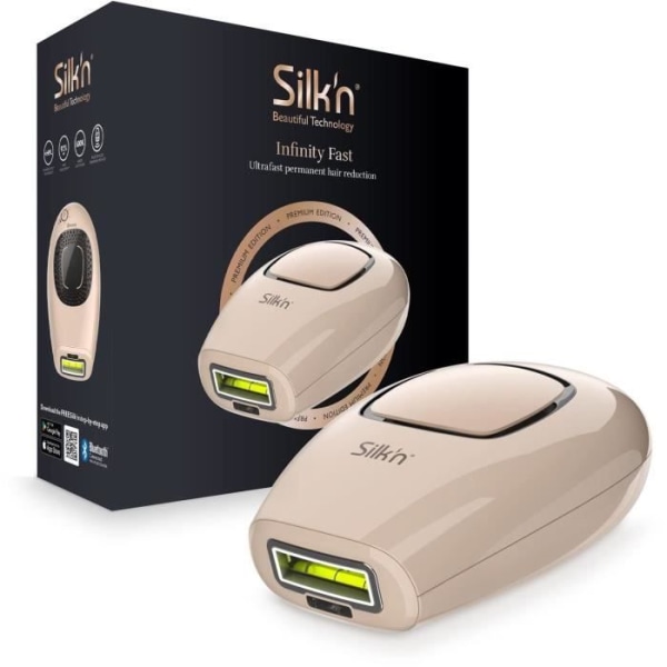 SILK'N Infinity Fast pulserande ljusepilator - 600k blixt - alla hudtyper - 5 intensitetsnivåer