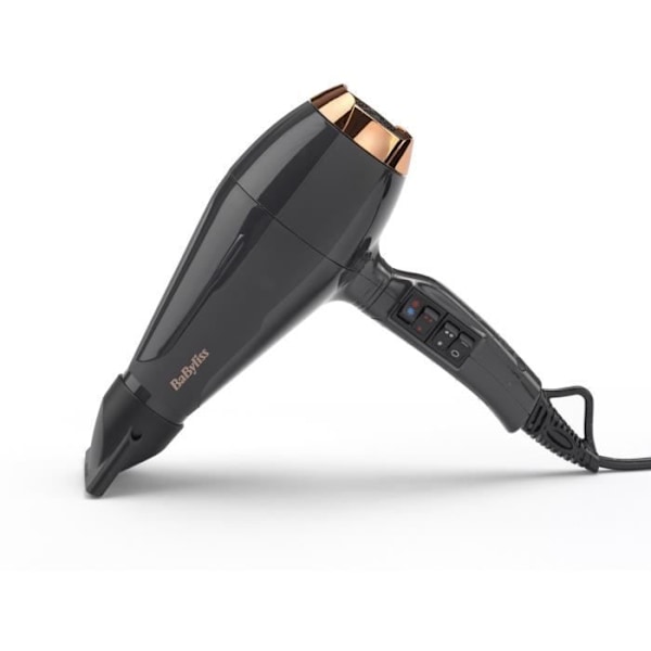 Hårtork - BaByliss - 6719DE Air Pro 2200 - Prestanda, professionell kvalitet, glans - Tillverkad i Italien Svart