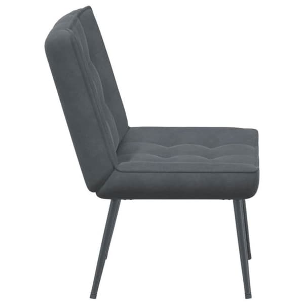 Mörkgrå avslappningsstol 64x74x84 cm sammet