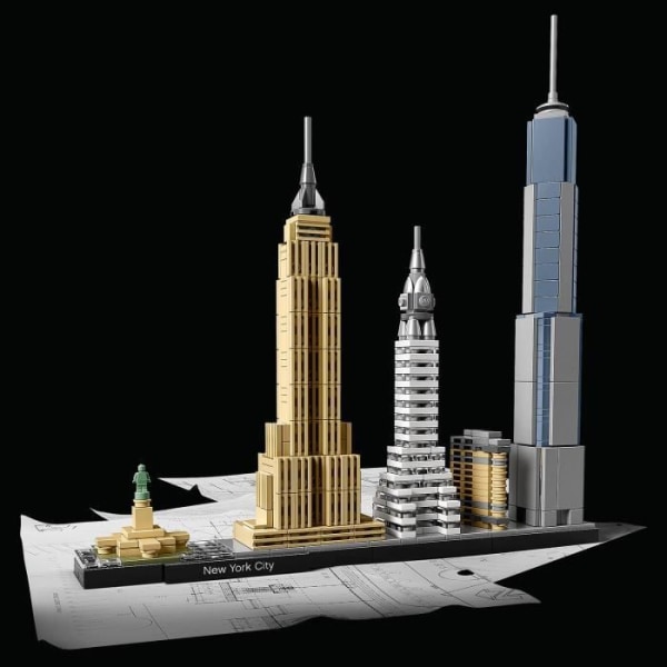 LEGO® Architecture - New York - Frihetsgudinnan - Miniatyrmodellsats - 598 delar