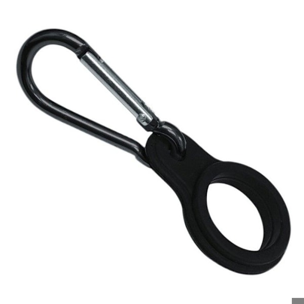 Nyckelring - Nerthus - Karbinhake - Silver/Svart - Gummi/Aluminium - Unisex silver/svart