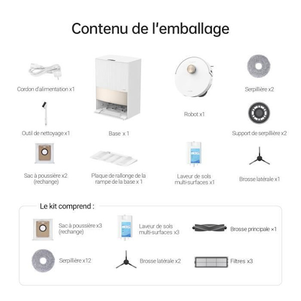 Dreame L20 Ultra Complete Robotdammsugare - Dreame Brand - MopExtend Technology - 7000 Pa Vit