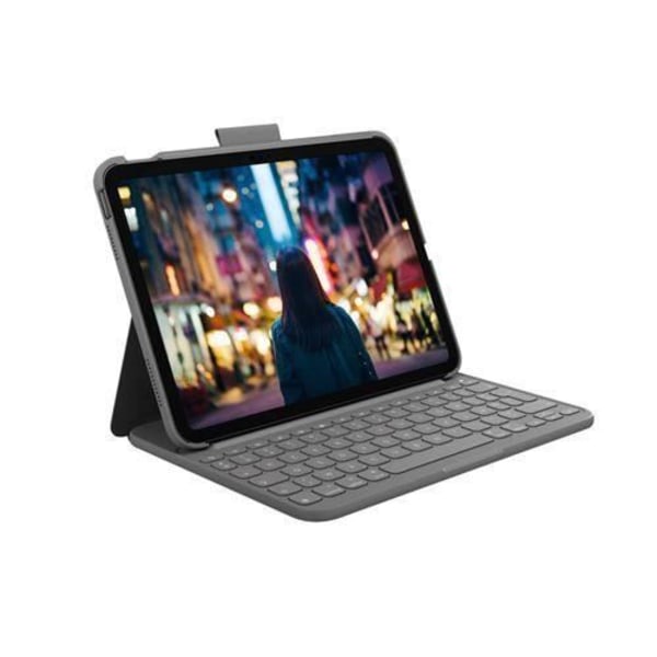Logitech Slim Folio Integrated Keyboard Case för iPad 10th Generation Oxford Grey - 5099206107441