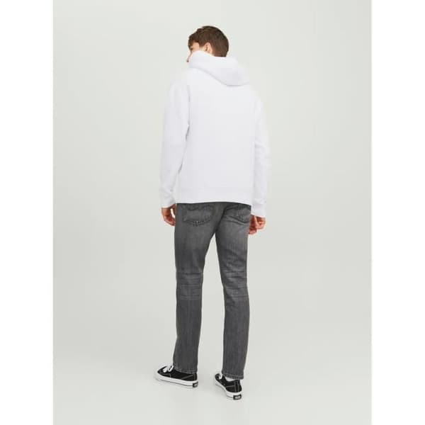Sweatshirt - JACK & JONES - Rak huvakrage - Vit Vit S
