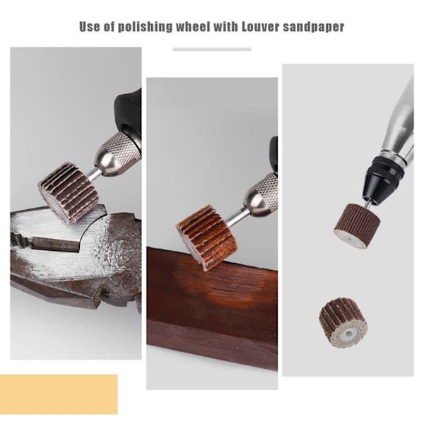 Emagtech - ECSiNGBO002-A - Paket med 20 slipskivor korn 80 för roterande verktyg med lång skaft chuck 13 x 12 x 3 mm