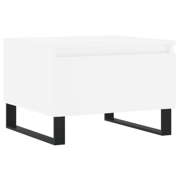 vidaXL Soffbord 2 st Vit 50x46x35 cm Konstruerat trä 830877