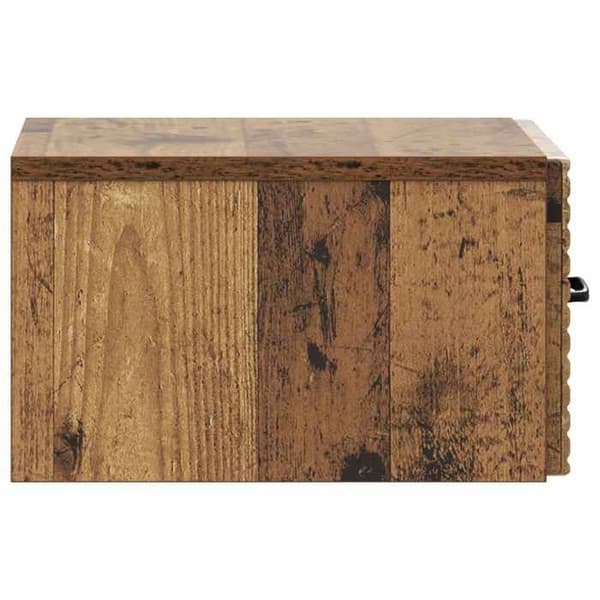 vidaXL Väggmonterad sängbord 2 st Antik trä 34,5 x 33 x 20 cm 898612