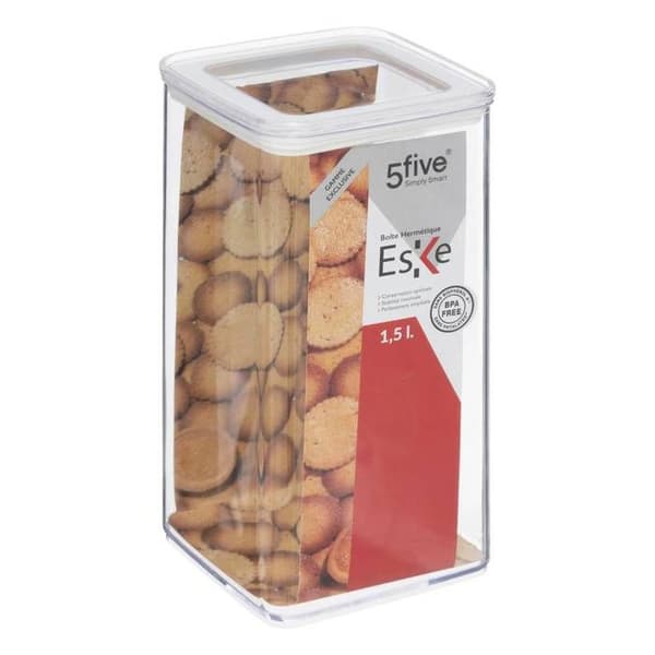 Fyrkantig hermetisk låda "Eske" 1,5L - 5five Transparent