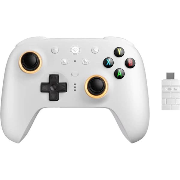8BitDo Ultimate 2 Trådlös 2.4G - PC Windows / Android - Vit Edition Vit