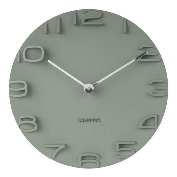 Väggklocka - Present Time - On the Edge - D42cm - Grön - Modern design Grön