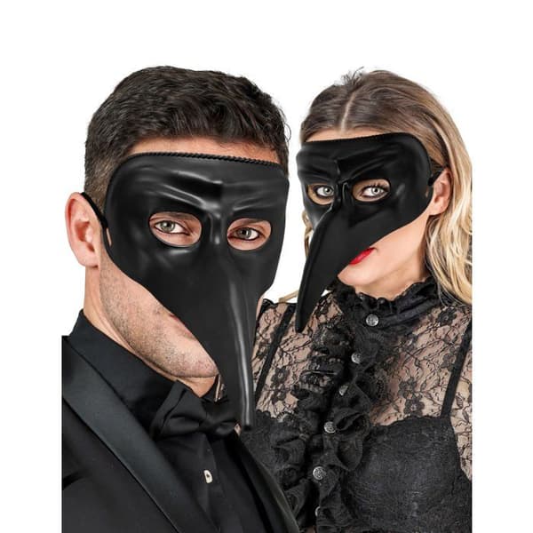 Mask med lång svart näsa vuxen