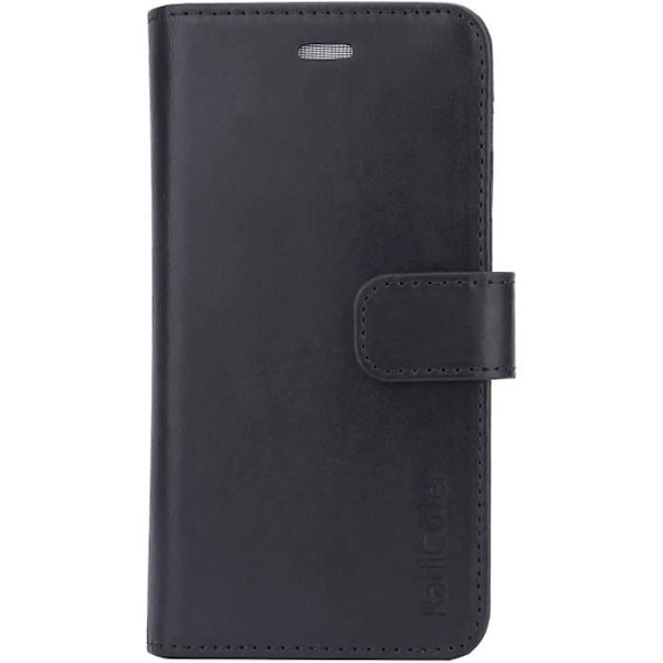 Plånboksfodral i Läder - RADICOVER - iPhone XXS - Stötsäker - Svart - 2 i 1 Svart