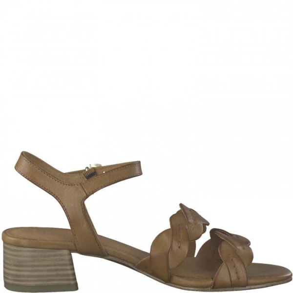 Sandal - barfota Marco tozzi - 2-2-28222-28 - Damen Damen Läder Sandal Heel Cognac Antic 38
