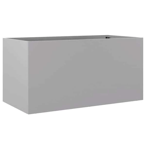vidaXL Silverfärgad planteringslåda 62x30x29 cm galvaniserat stål 841594