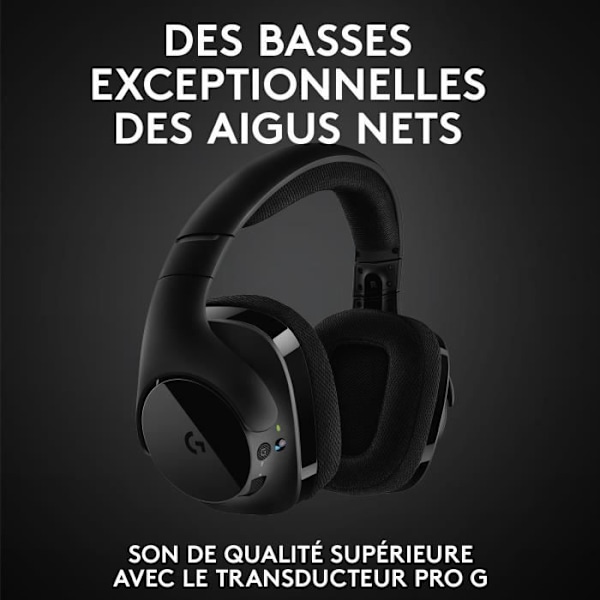 LOGITECH G - G533 Trådlöst PC Gaming Headset - Svart