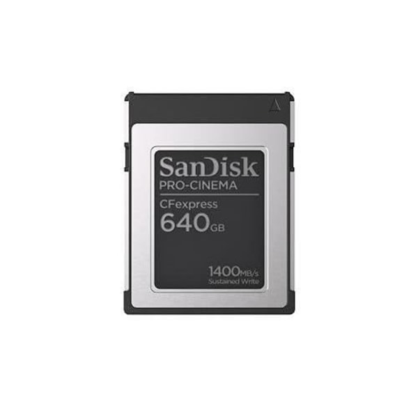 Minneskort - SANDISK - PRO-CINEMA CFexpress 640GB - 1700 MB/s - 1500 MB/s - CFexpress