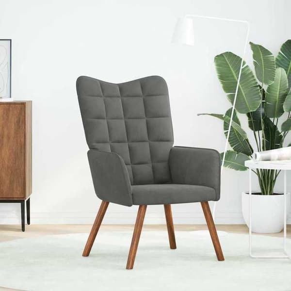 vidaXL Recliner Grå Sammet 4016811