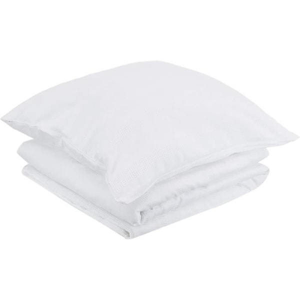 Överdrag - Kristel - Gul - 100% Bomull - 155 x 220 cm - 1 styck Vit