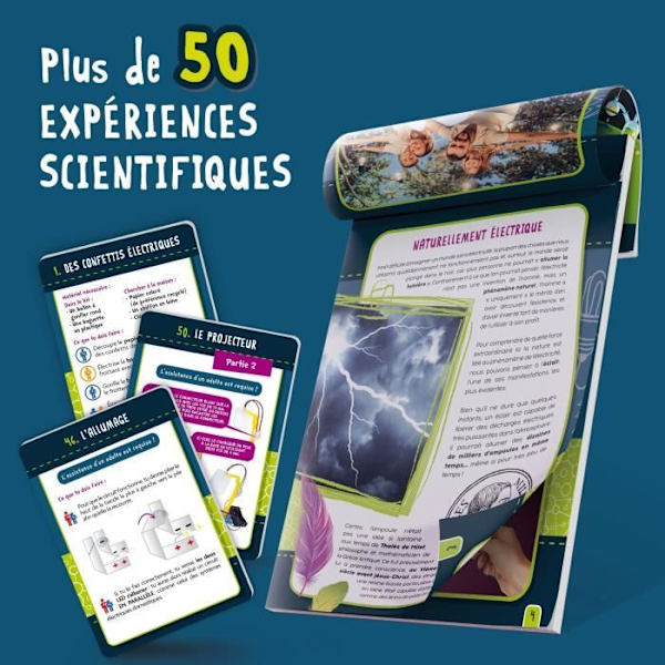 Genius Science - vetenskapligt spel - elektricitet - 50 experiment - LISCIANI Flerfärgad