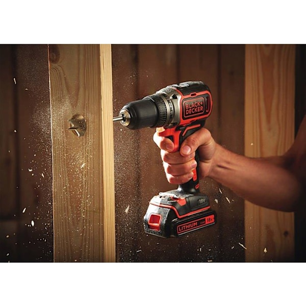 Sladdlös borrskruvmejsel - BLACK+DECKER - BL186KB-QW - 2 hastigheter - 13 mm - 52 N m - 2 18 V batterier