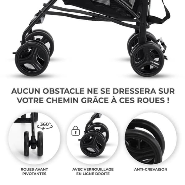 KINDERKRAFT - TIK - 4-hjulig paraplysulky Grön