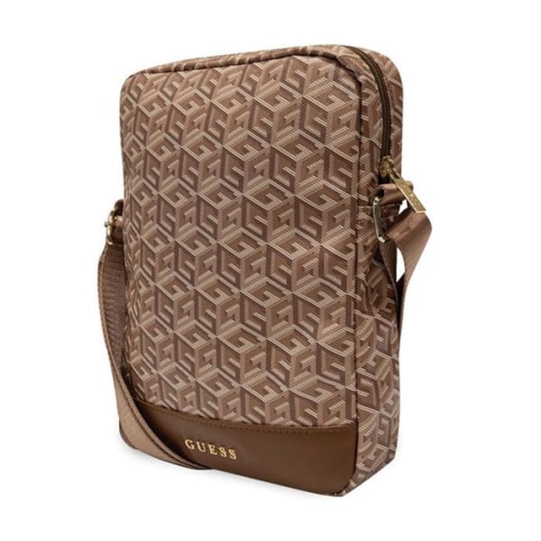 Guess - GUTB10HGCFSEW - GCube Stripe Tablet Bag 10' (Brzowy)