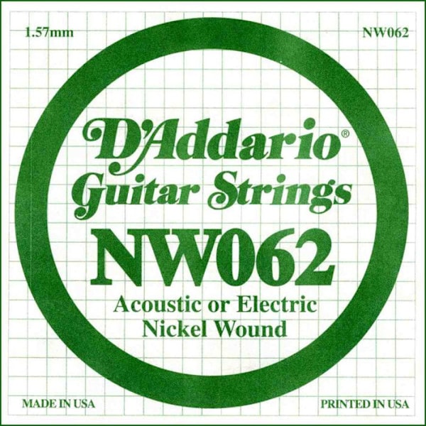 DADDARIO NW062 Nickel elektrisk gitarrsträngsats - 062