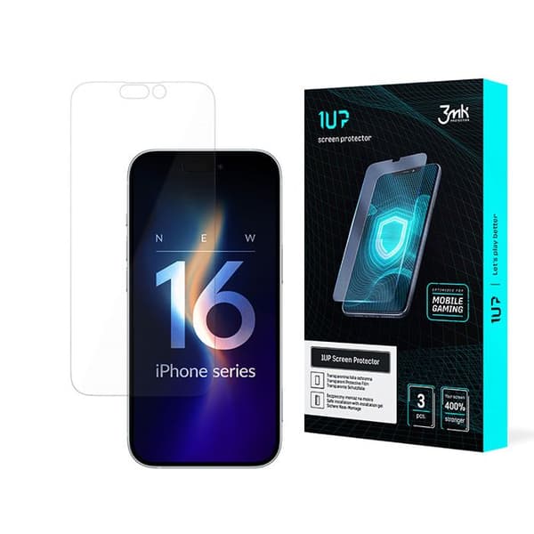Skyddfilm - 3MK - iPhone 16 - Ultra-transparent - Rep-resistant - 3 stycken